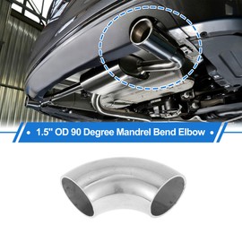 Motoforti 2 Pcs 1.5" OD 90 Degrees Mandrel Bend Elbow T316 Stainless Steel Exhaust Elbow Pipe Thickness 1.5mm/16GA Arc Length 3.94" for Car Exhaust Elbow Pipe