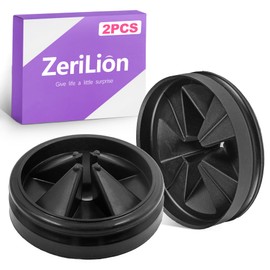 ZeriLion 2 Pack Garbage Disposal Splash Guard for 3-3/8 Inch Drains, Removable Rubber Sink Baffle Replacement, Quiet Collar and Drain Cover for Kitchen Sink Disposers