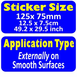 1 x Sticker No Smoking Vaping Eating Food Drinking CCTV In Operation Warning Sign Taxi Car Vehicle Hackney Mini Cab Safety Label 126x75mm FC1