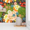 Removable Wallpaper Swatch - Cosmic Flowering Retro Flowers Vintage Psychedelic