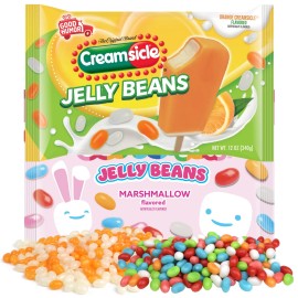 Sweetzo Jelly Beans Variety Pack Marshmallow And Creamsicle 10 Ounce Candy Bowl Filler