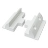 Set of 2 heavy duty white plastic side mounting brackets