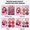 5-Layer Foldable Makeup Palette Book| 67 Pro Shades Contour, Blush,