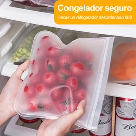 RUISTLI Bolsas Reutilizables 12 PCS,Bolsas Reutilizables para Alimentos Tupper Estilo,Bolsas para Congelar Alimentos Sin BPA,para Sándwich,Aperitivos,Carne,Verduras,Frutas,etc