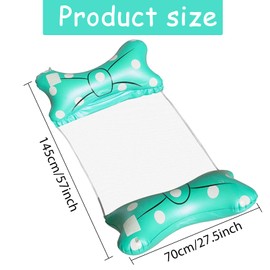 Inflatable Water Hammock, Water Hammock Air Mattress Pool, 4-in-1 Water Hammock Lounge Chair Pool, Pool Inflatable Air Mattress Water Hammock for Adults and Children (Blue-1)