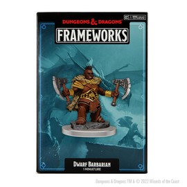 D&D Frameworks: Dwarf Barbarian Female – 1 Unpainted/Unprimed Dungeons and Dragons Miniature by WizKids – Compatible with DND and Other Tabletop RPG Games TTRPG