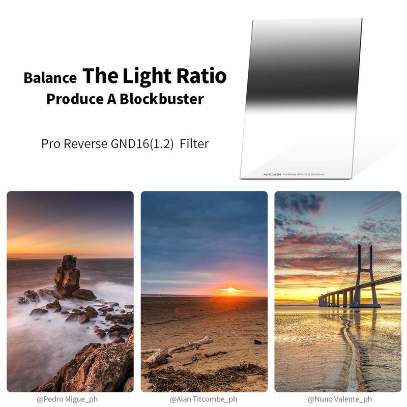 Reverse GND16 Filter, K&F Concept Reverse Graduated Neutral Density Filter