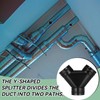 Landhoow 3 Way Duct Splitter Exhaust Pipe Splitter Y Connector