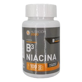 Vitamina B3 Niacina 100 Tabletas 500 Mg Nutricion 2000 Sabor Sin Sabor