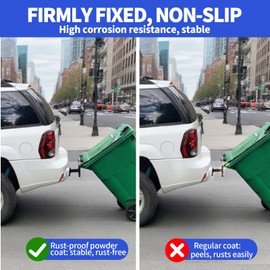 Trash Can Hauler Grabber with 2 inch Hitch Reciever, Garbage Hauling Towing Hitch Attachment Fit for Lawn Mower Garden Tractors