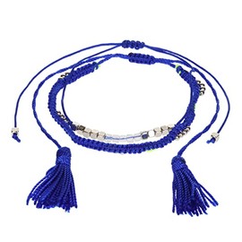 Stands Out, Supplying Outstanding Gifts Aloha Girls Womens Electric Blue Braided Anklet Ankle Bracelet Adjustable Beach Bead Foot Jewellery