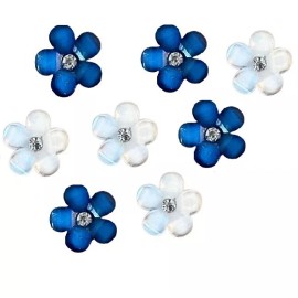 Shelly's Buttons and More 13mm Rhinestone Center Petals Hanukkah Palette Shelly's Buttons Craft Scrap Sew