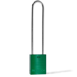PACLOCK's 90A-Series Padlock, 5" Tall Hardened Steel Shackle, High Performance 6-Pin Cylinder, One Lock Keyed to a Number U-Pick! w/ 2 Keys, Green