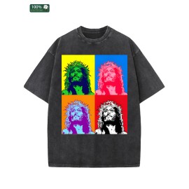 Vintage US Style Washed Cotton Shirt Men Festival Gift Casual Urban Match Retro AestheticColor: Black, Size: M