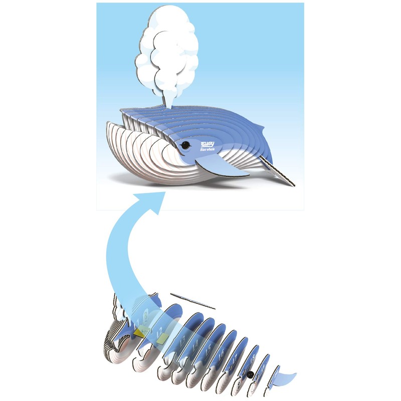 EUGY 3D Blue Whale Model Craft Kit