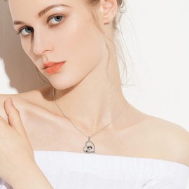 HUKKUN Shihtzu Necklace Sterling Silver Shih Tzu Necklace Shih Tzu Jewellery Shih Tzu Dog Gifts for Women Girls