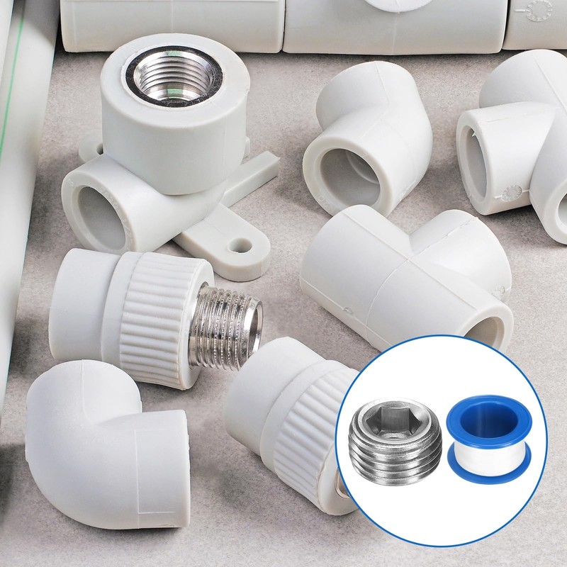 uxcell 4Pcs M10x1x10 304 Stainless Steel Pipe Plug Fitting, Male