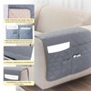 NiCoLa Armrest Covers for Sofa, Grey Chair Arm Covers, Washable