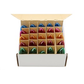 Creative Hobbies Box of 25 Random Blinking C9 Incandescent Light Bulbs - Transparent Multicolor - 7 Watt, Extended Life, Nickel Plated Candelabra Base - Great for Christmas Lights, Decorative Lights