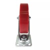 Hy-Weld 8" x 2" Red Polyurethane on Cast Iron Casters