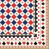 20 Napkins Pattern from the Casino, Cards, Card Game, Table