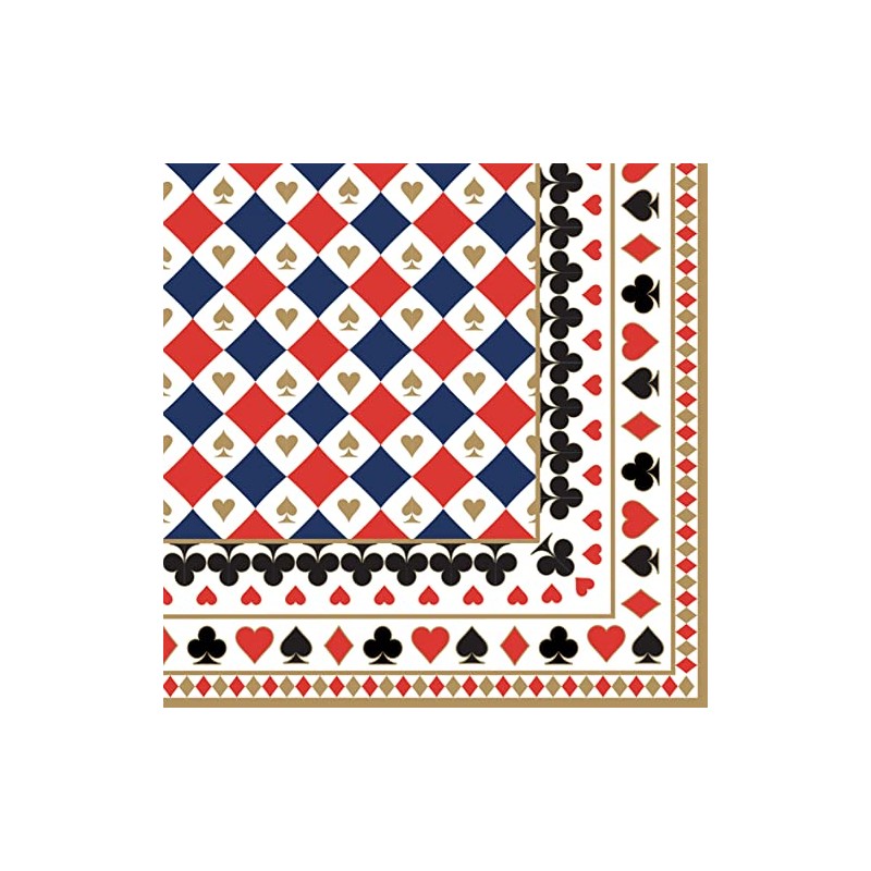 20 Napkins Pattern from the Casino, Cards, Card Game, Table