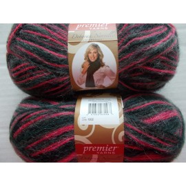 Premier Alpaca Dance alpaca blend yarn, Pink Strobe , lot of 2 (316 yds ea)