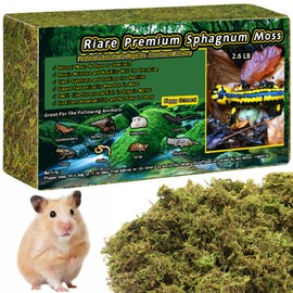 Riare 2.6LB Premium Sphagnum Moss for Reptiles- 100QT Natural Live Moss Reptile Moss Bedding for Terrarium, Hatching, Forest Sphagnum Moss Reptile Substrate for Snakes, Gecko, Turtles, Frogs, Leopard
