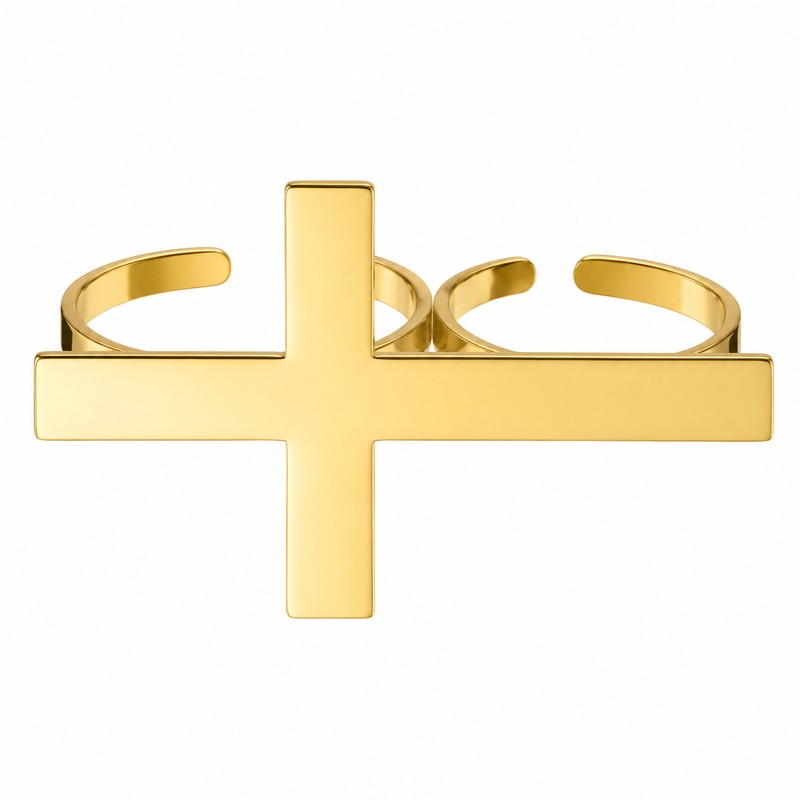 Two Finger Cross Ring for Men & Women – Vintage