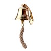 NKlaus 11574 Ship Bell Brass Gold with Wall Bracket and