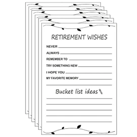 Besttile Advice and Wishes Cards|Retirement Party Advice and Wishes Cards 4x6inch - Pack of 50
