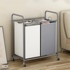 SUOERNUO Laundry Sorter Basket 2 Bag Laundry Hamper Cart with