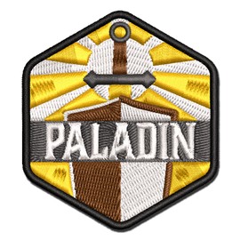 RPG Class Paladin Games Fantasy Gaming Multi-Color Embroidered Hook & Loop Patch Applique - Small 2.5 Inch