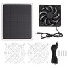 10W Solar Panel Fan Kit Waterproof Cooling Ventilator for Dog