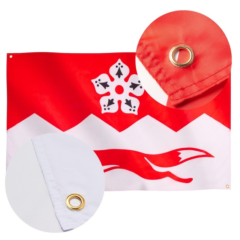 Runesol Leicestershire Flag, 91x152cm, 3ft x 5ft, 4 Grommets, Eyelet