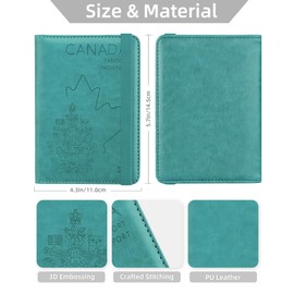 WALNEW RFID Blocking Passport Holder Wallet Cover Case (N-Blue)