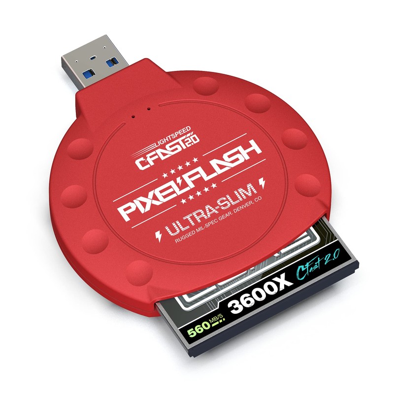 PixelFlash CFast Card Reader (Classic, Red)