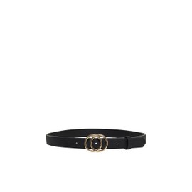 ONLY Women's Onlrasmi Faux Leather Jeans Belt Noos Belt, Black Detail: Black/Shiny Gold Buckle, 95, Black detail:black/ shiny gold buckle