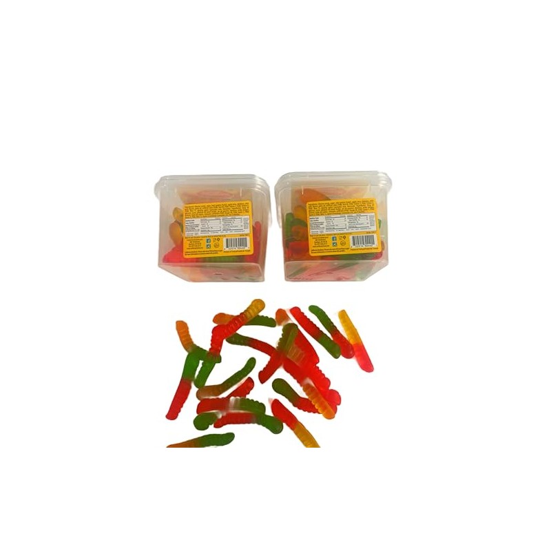 Wellmade's Worms Gummy Candy, Halal. 150g each (Pack of 2)
