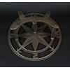 Zeckos Decorative Wall Mounted Cast Iron Compass Rose Garden Hose