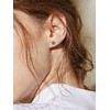ChicSilver Round May Birthstone Stud Earrings for Women Small Gemstone