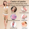 Organic Cotton Castor Oil Pack Wrap,9 Pcs Reusable Pack Kit