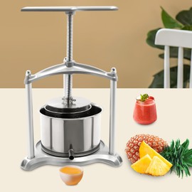 0.8 Gallon Fruit Press, Stainless Steel Fruit Juice Press with Filter Bag, Manual Grape Presser, DIY Large Honey Presser, Large Fruit Honey Presser Apple Cider Grape Juice Press Extractor