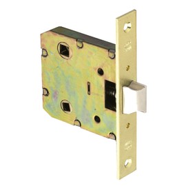 Amig - Model 2100 Door Handle for Wooden Doors from Passage to Bathroom, Kitchen or Room | Brass Steel Hinged Lock | Entrance 50mm | Square Front