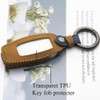 WTSHOPME Key Fob Cover Crazy Horse Leather Compatible with Mitsubishi