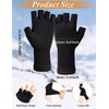 Kiiwah 2 Pairs Unisex Fingerless Gloves, Stretchy Finger Gloves, Without