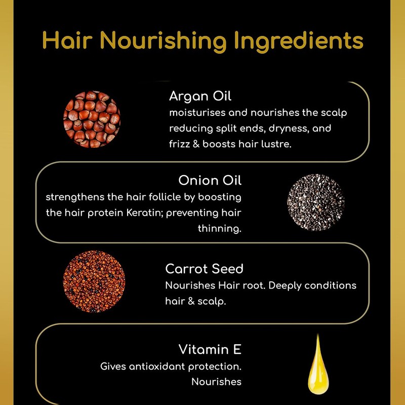 SpaVed All-Natural, Vegan Onion Hair Oil, prevents hair thinning and