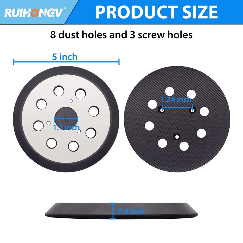 RUIHONGV 2 Pack Sander Replacement Pad for Dewalt, 5 inch