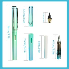 ZSYIULIA 6Sets Everlasting Pencil Inkless Magic Pencils,6 Magic Pencils+6 Erasers+6 Interchangeable Nibs,Unlimited Reusable Pencils for Writing and Drawing,for Home Office School Supplies