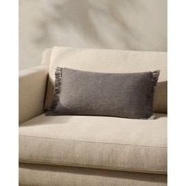 Loloi Magnolia Home by Joanna Gaines Jett Collection PMH0063 Grey 13'' x 21'' Cover w/Poly Pillow